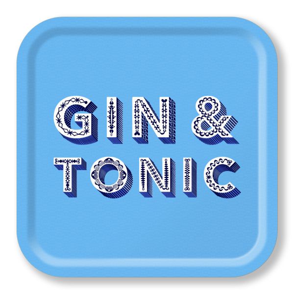 Jamida Asta Barrington Gin & tonic / sky blue Tray 32x32cm