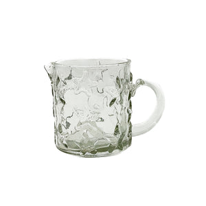 Cosy Home Star Embossed Glass Small Jug 13cm