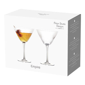 Anton Studio Designs Empire Cocktail Glasses Set of 2
