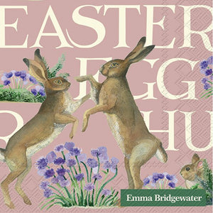 Emma Bridgewater Easter Hares Rose Cocktail Napkin
