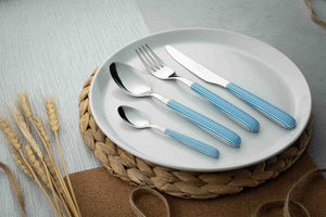 Greenworks 24 Piece Cutlery Set Seersucker Stripe