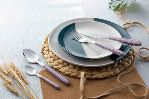 Greenworks 24 Piece Cutlery Set Blue Stripes