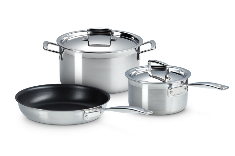Le Creuset 3ply Stainless Steel 3-piece Cookware Set