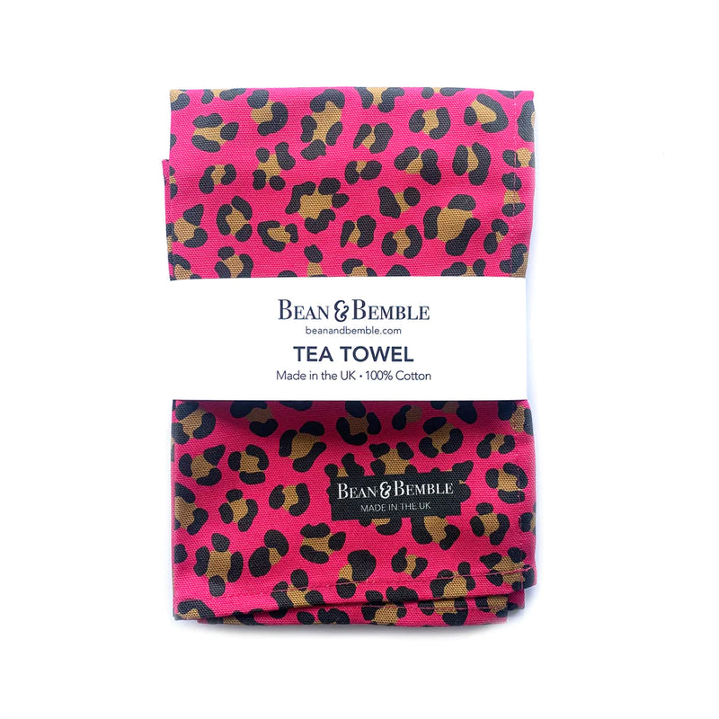 Bean and Bemble Hot Pink Leopard Print Make Up Bag