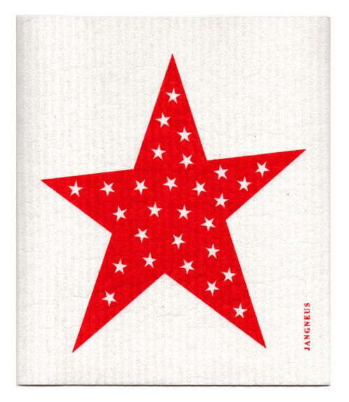 Jangneus Big Red Star Dishcloth
