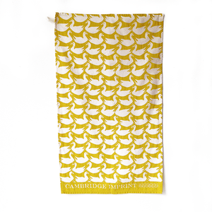 Cambridge Imprint Tea Towel Ducks & Rabbits Acid Yellow