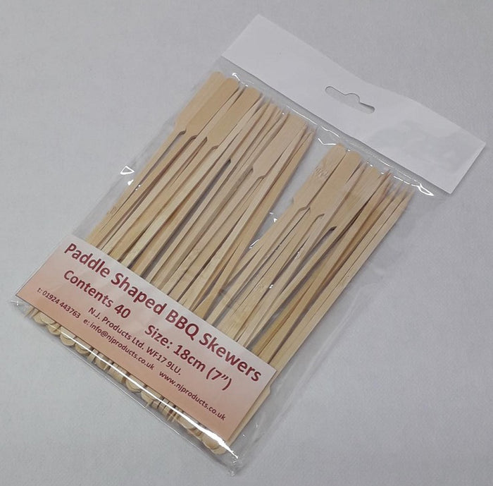 BBQ Paddle Skewers 18cms (40)
