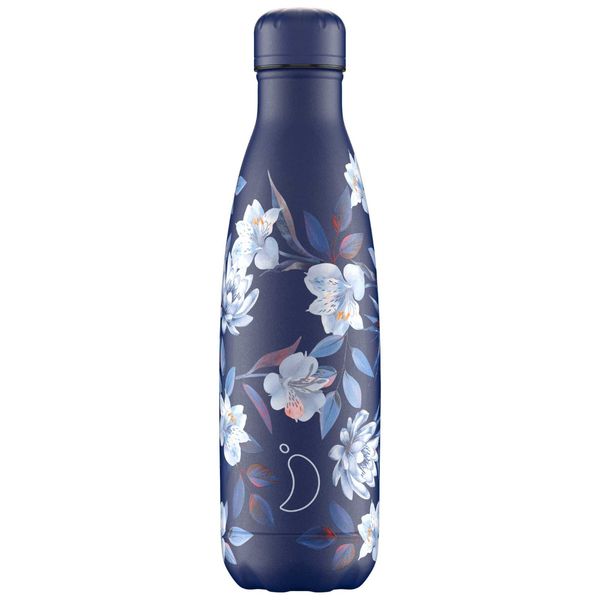 Chilly's - 500ml Bottle Floral Fleurs Bleues