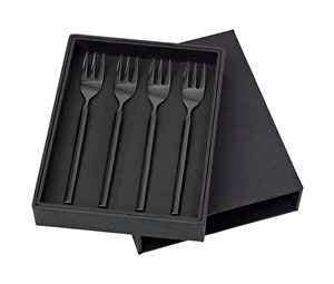 Broste - Titanium Black Cake Fork Set of 4