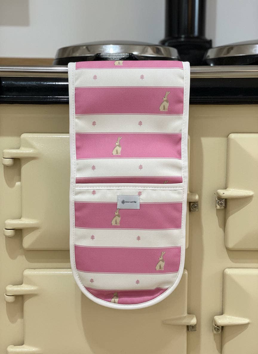 Oscar and Tilly Limited Hare Oven Gloves in Jaffa Orange