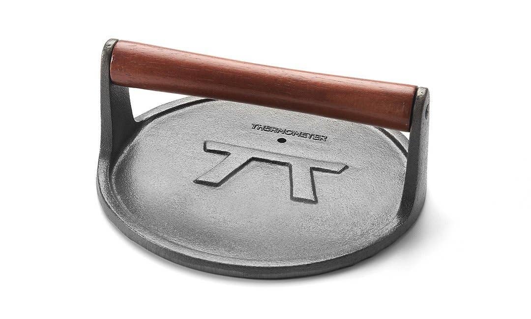 Fox Run Outset Cast Iron Round Grill Press, 8" x 3.25"