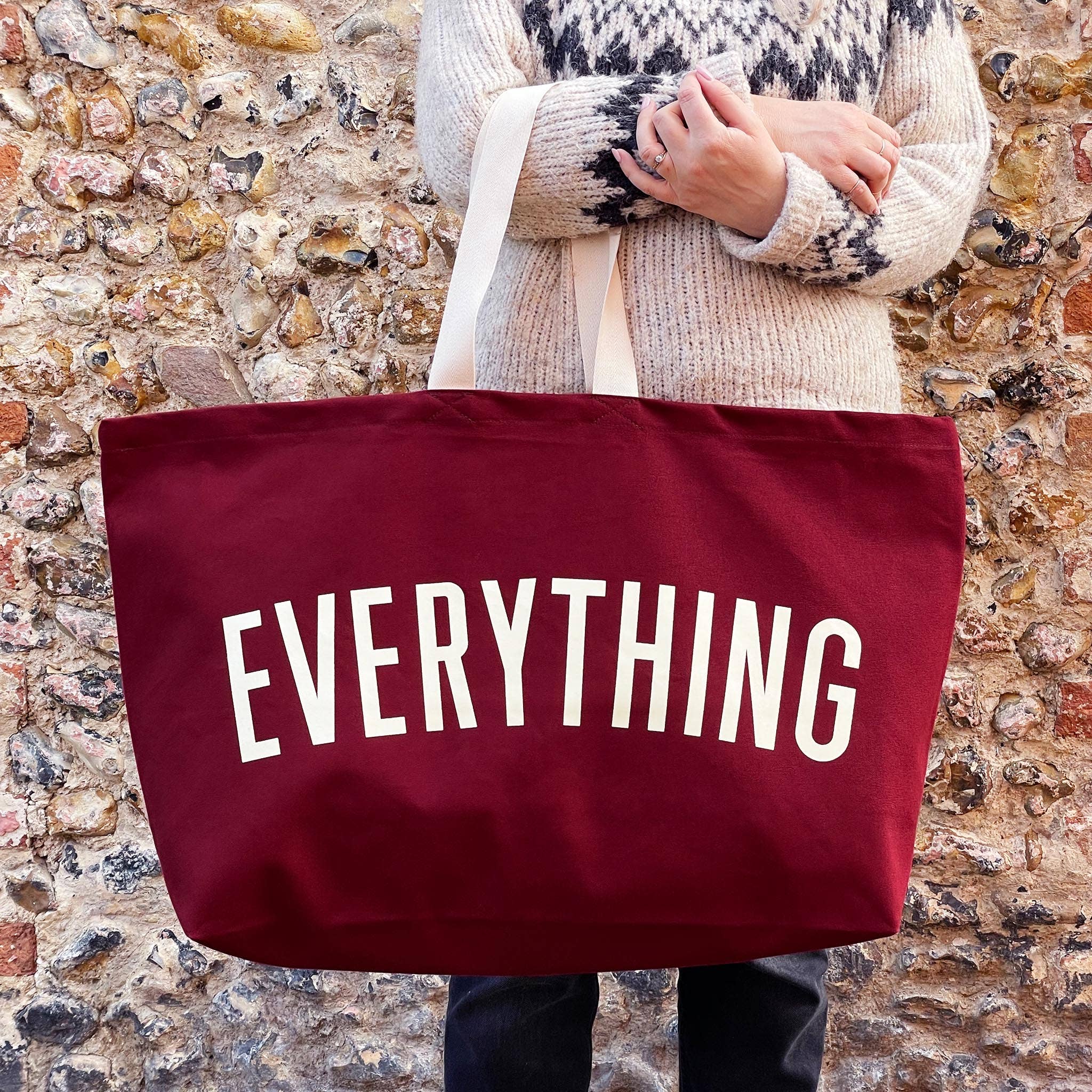 Alphabet Bags Everything - Burgundy REALLY Big Bag