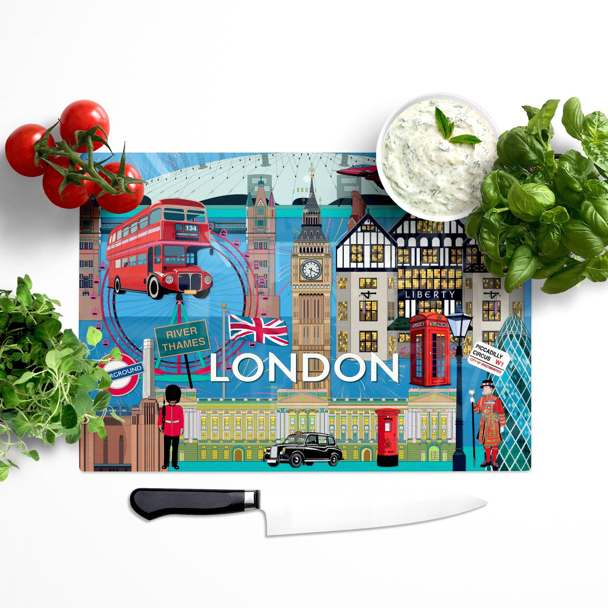 Bean & Bemble London Cityscape Glass Worktop Saver: Smooth Glass