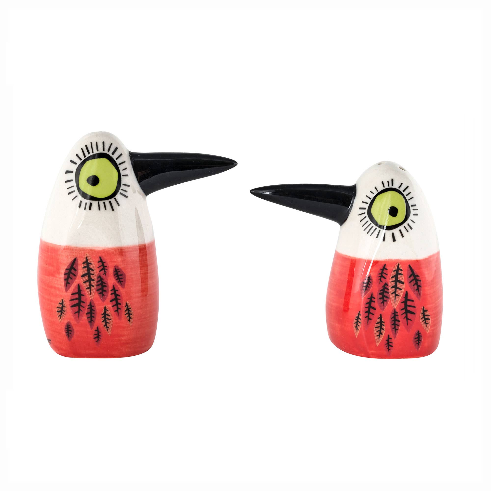 Hannah Turner Bird Salt and Pepper Shakers Red