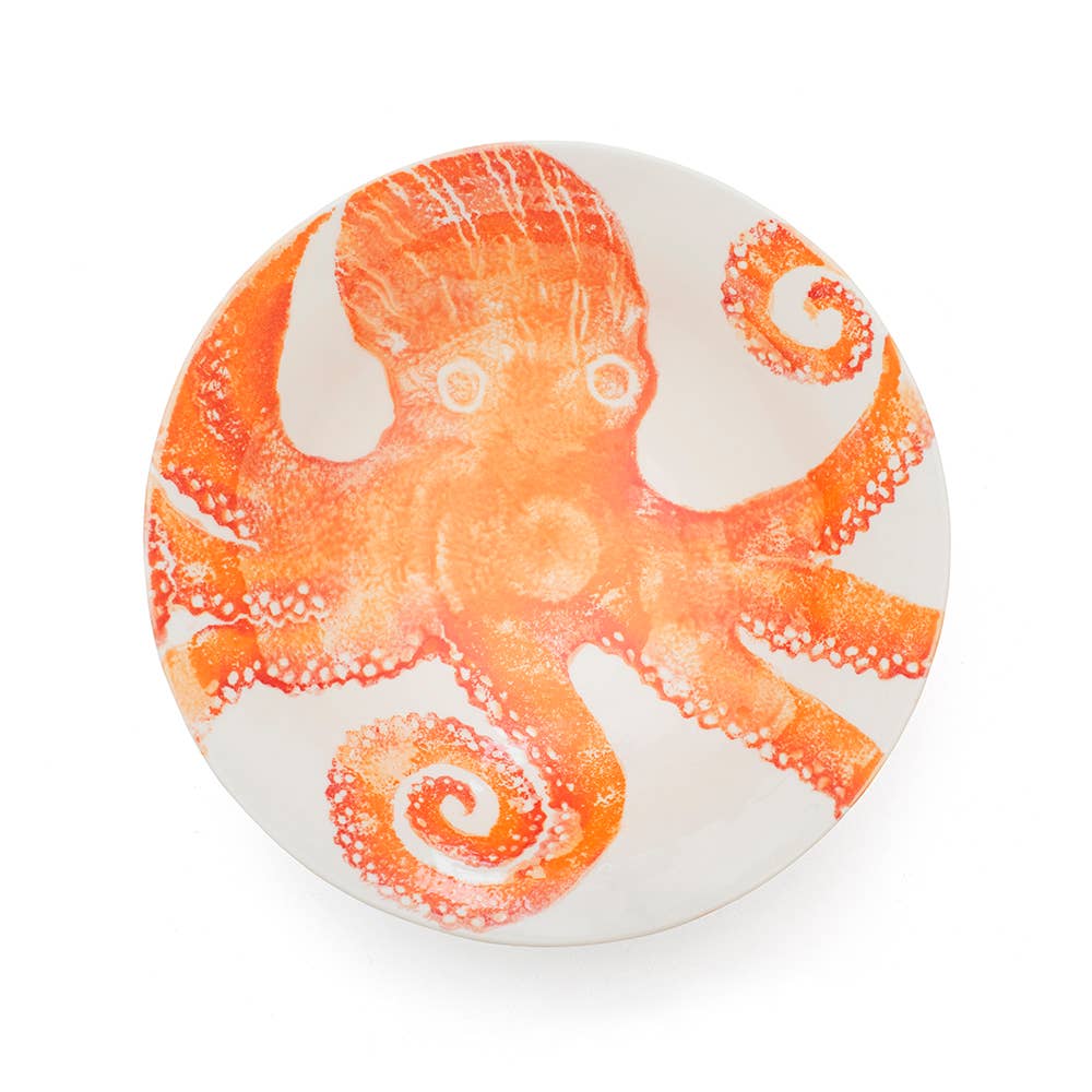 Creatures Octopus Salad Bowl Orange | Ceramic Bowl