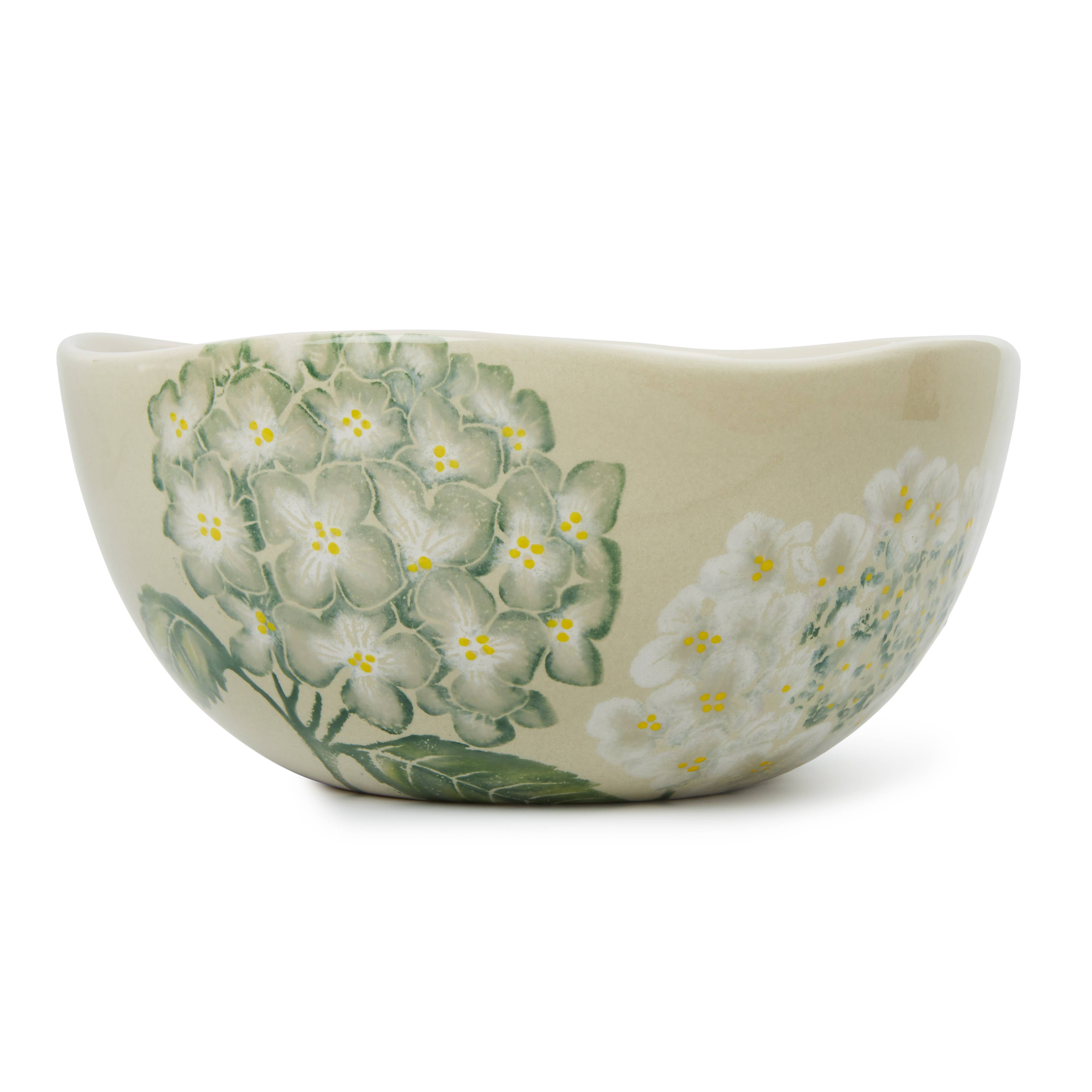 Blisshome Salad Bowl Grey/Green Hydrangea
