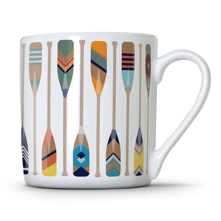 Mustard & Gray Oars 350ml Mug