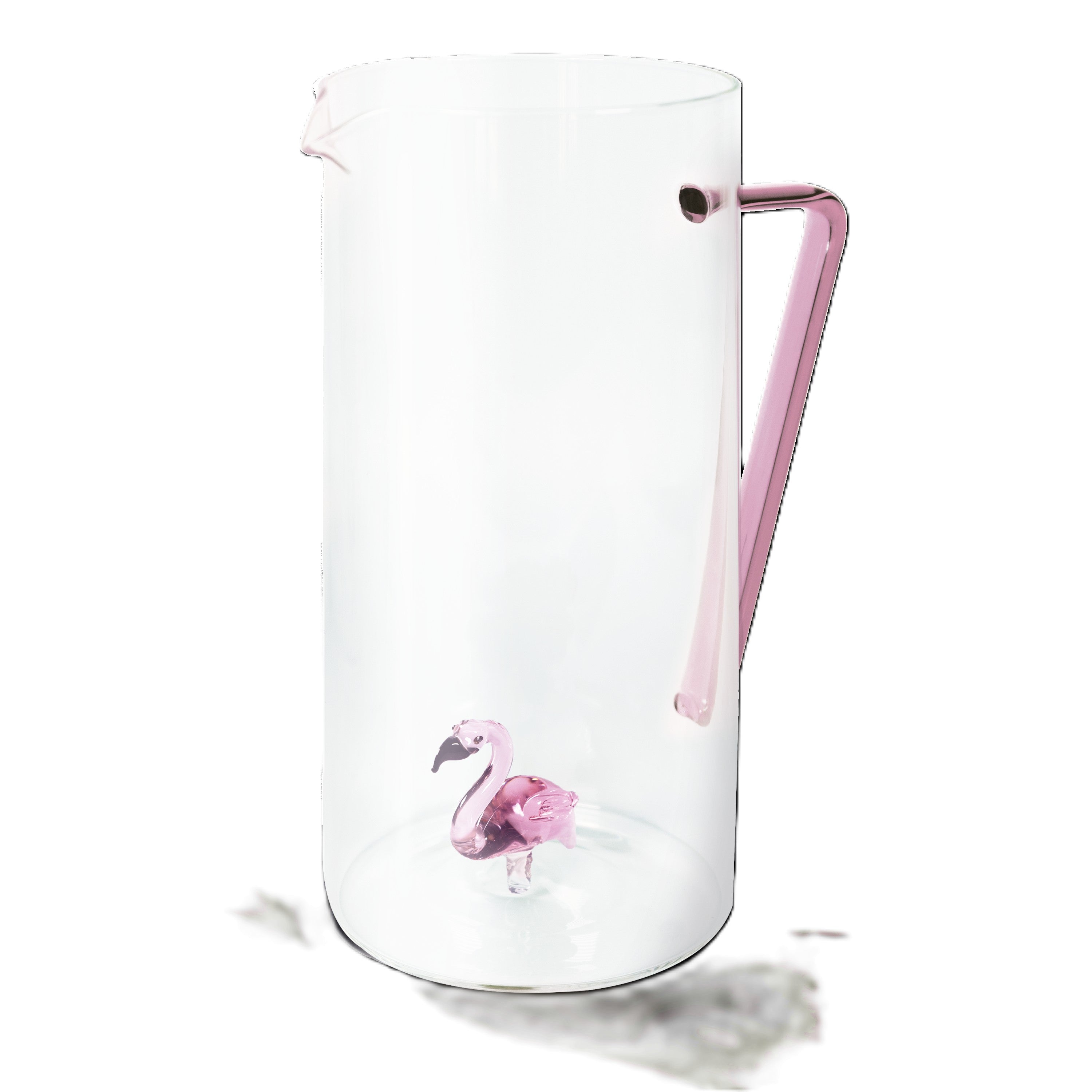 Borosilicate Glass Carafe Capacity 12 L Flamingo Decoration