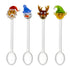 Set Of 4 Teaspoons With Christmas Decoration: Santa Claus, Snowman, Reindeer, Elf