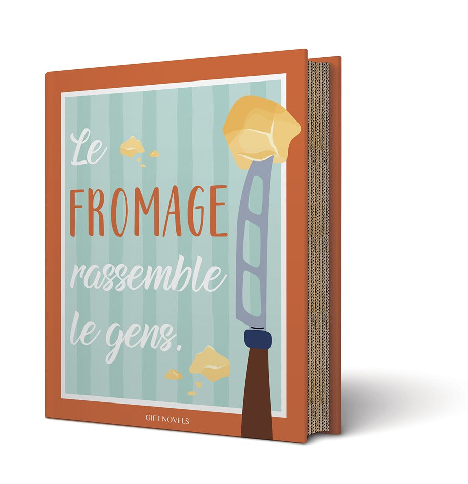 2 Piece Cheese Set - Rect. Cutting Board In Acacia + Knife In Gift Novel Gift Box