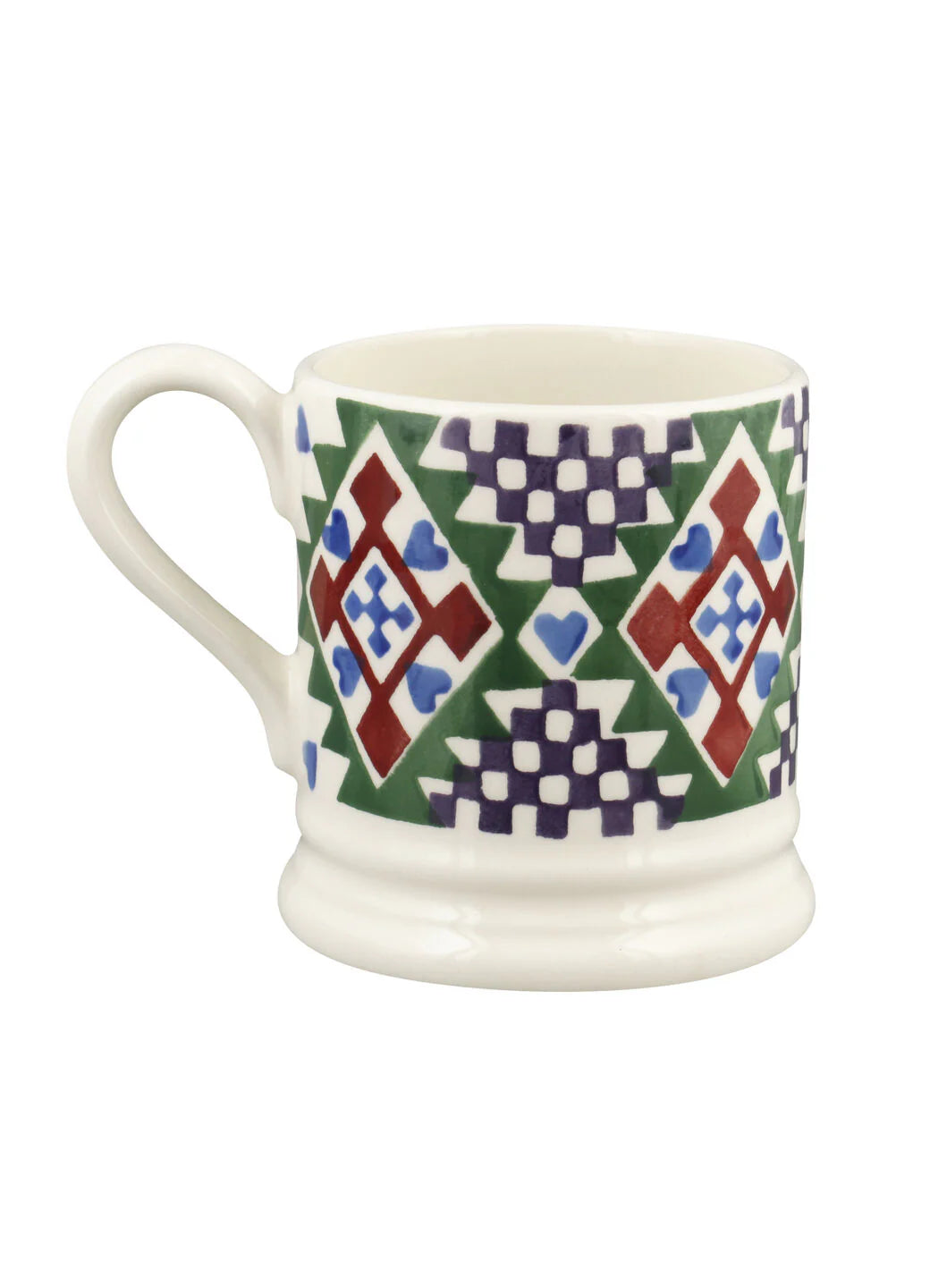 Emma Bridgewater New Christmas Quilt Set Of 2 1/2 Pint Mugs Boxed