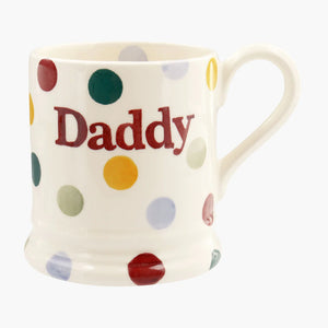Emma Bridgewater Polka Dot 'Daddy' 1/2 Pint Mug