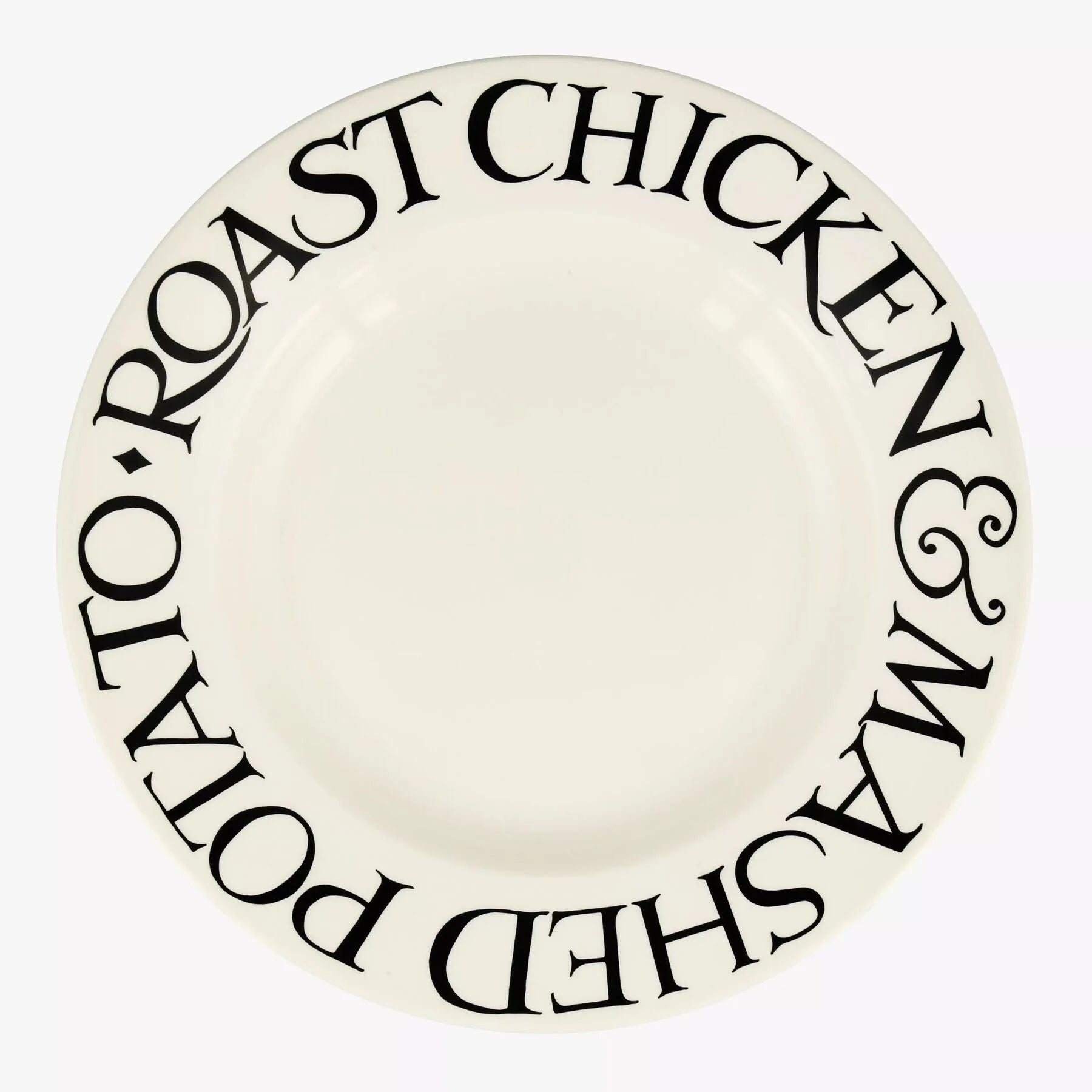 Emma Bridgewater Black Toast Roast Chicken 10 1/2 Inch Plate