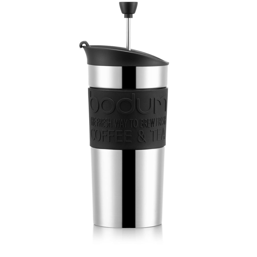 Bodum Travel Press Coffee maker, Vacuum 12 oz Black S/S