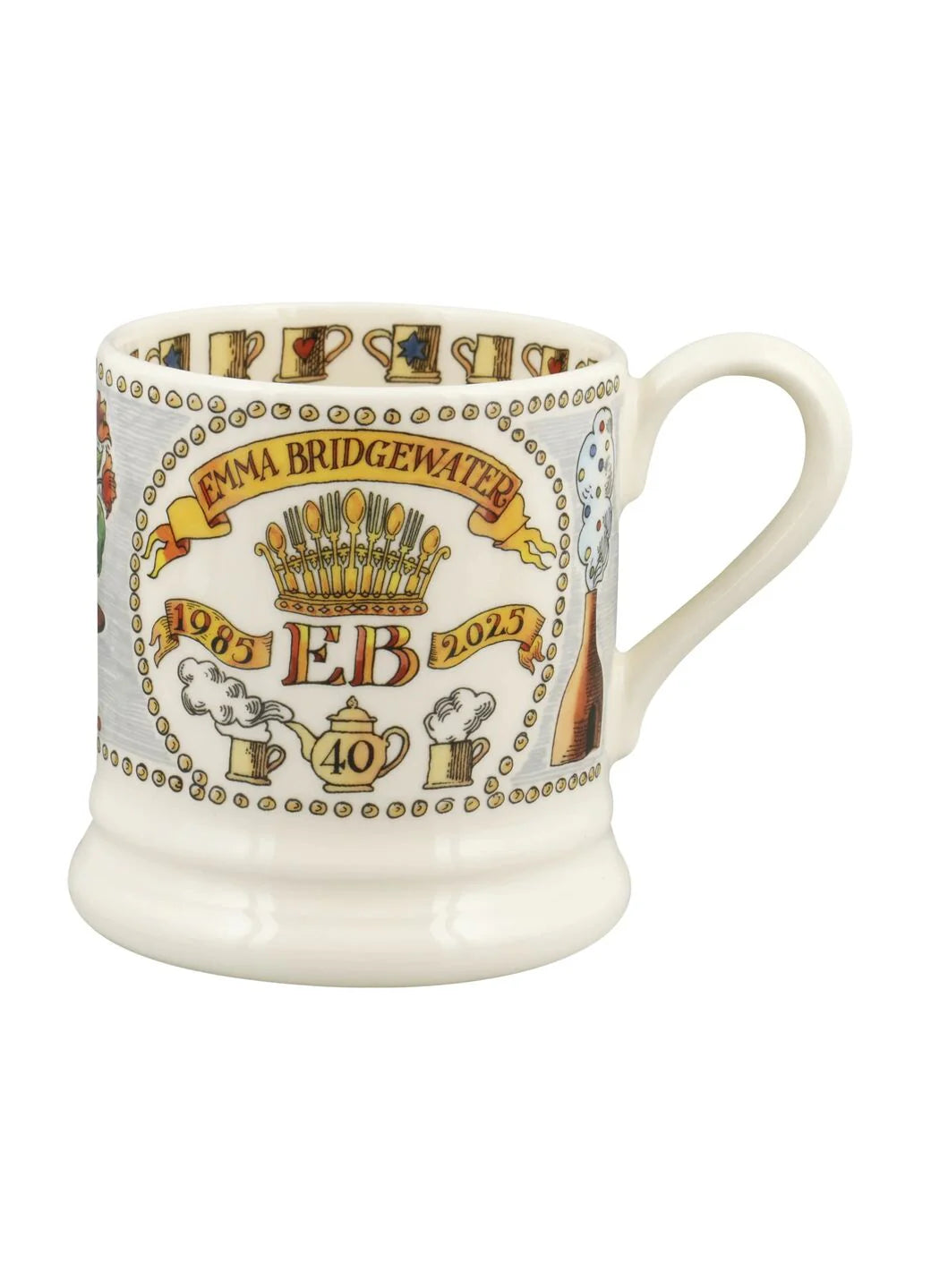 Emma Bridgewater New 40 Years 1985-2025 1/2 Pint Mug