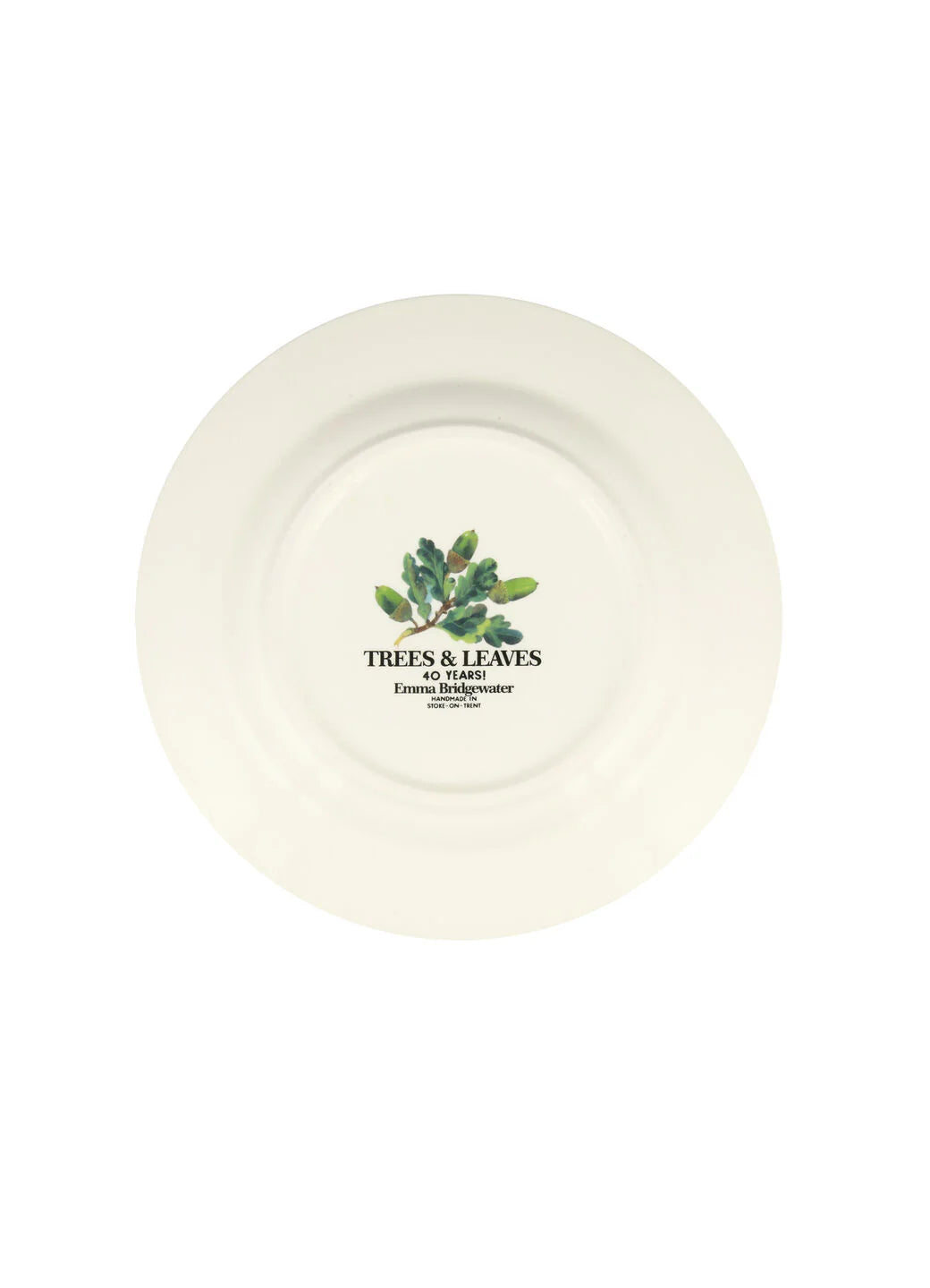 Emma Bridgewater New Acorns Medium Dinner Plate, 8.5 Inch