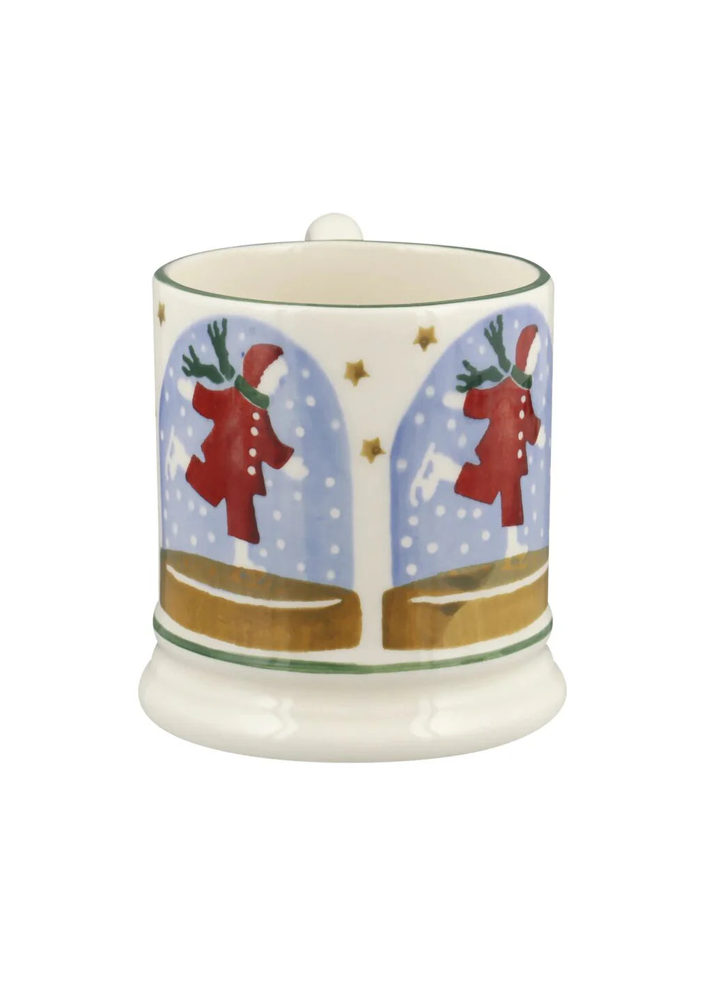 Emma Bridgewater New Ice Skater Snow Globe 1/2 Pint Mug