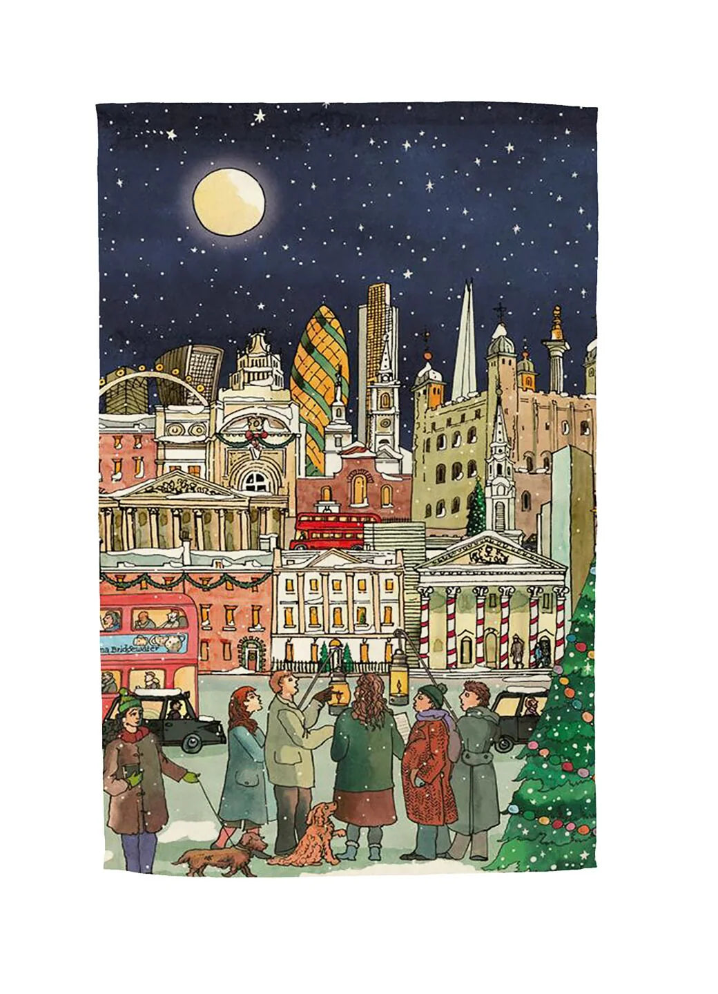 Emma Bridgewater New London At Christmas Tea Towel