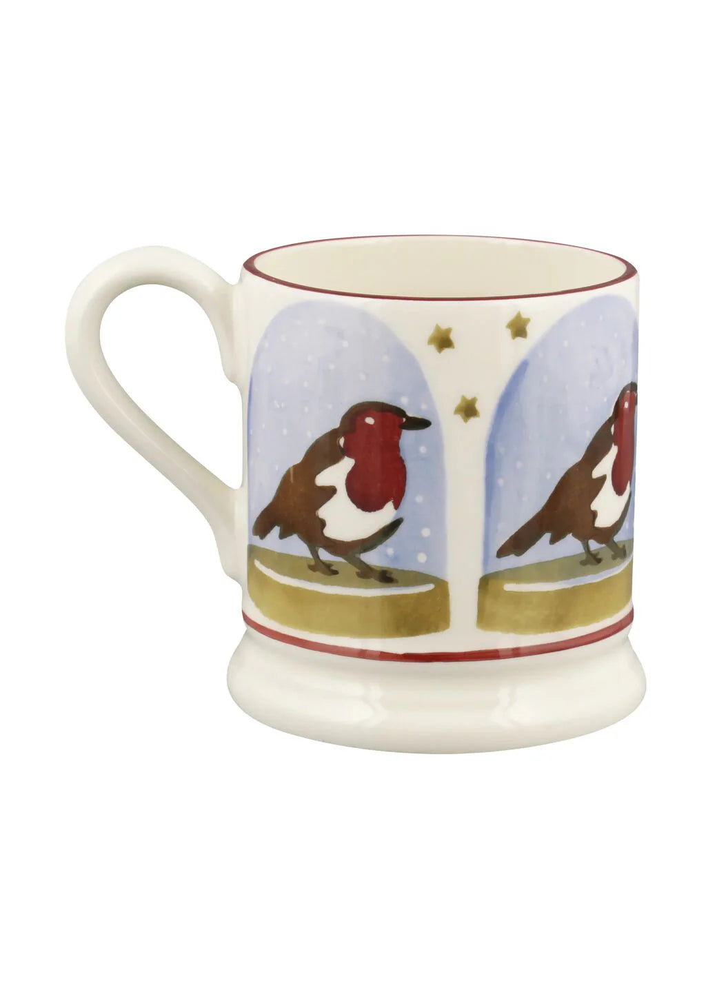 Emma Bridgewater New Robin Snow Globe 1/2 Pint Mug