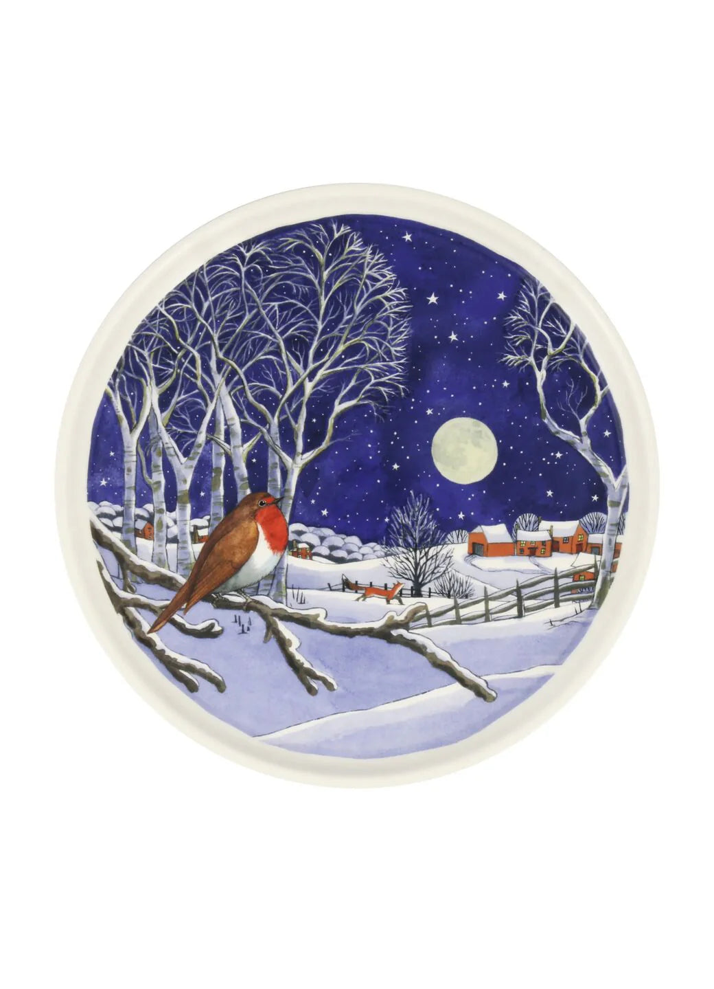 Emma Bridgewater New Midnight Robin Flat Serving Plate