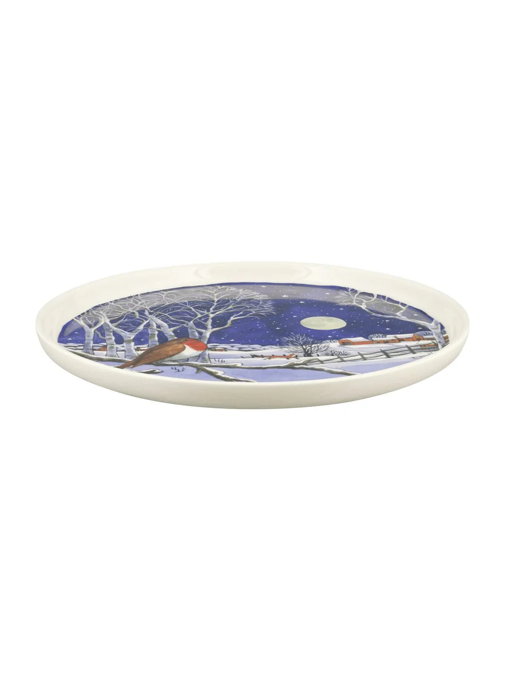Emma Bridgewater New Midnight Robin Flat Serving Plate