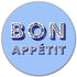 Asta Barrington Jamida Bon Appétit / blue - Placemat Ø 28cm