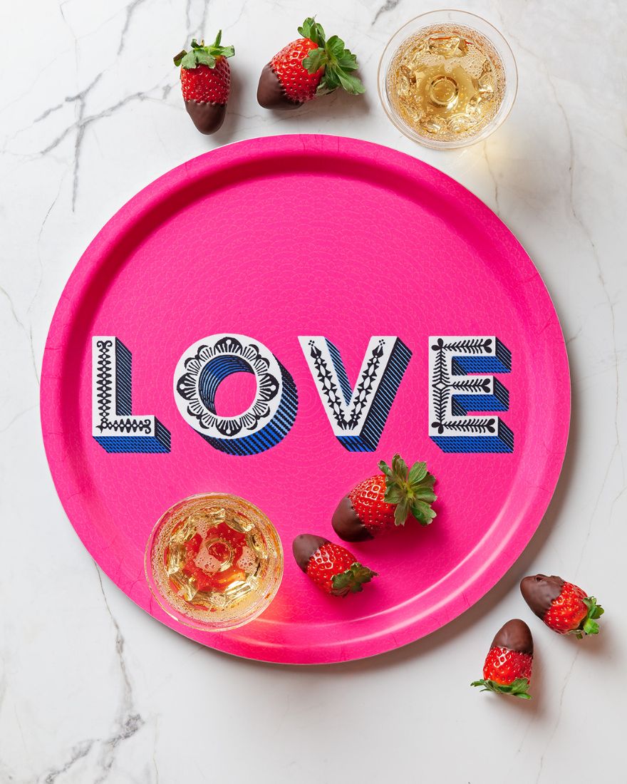 Asta Barrington Love / bright pink Tray 31cm