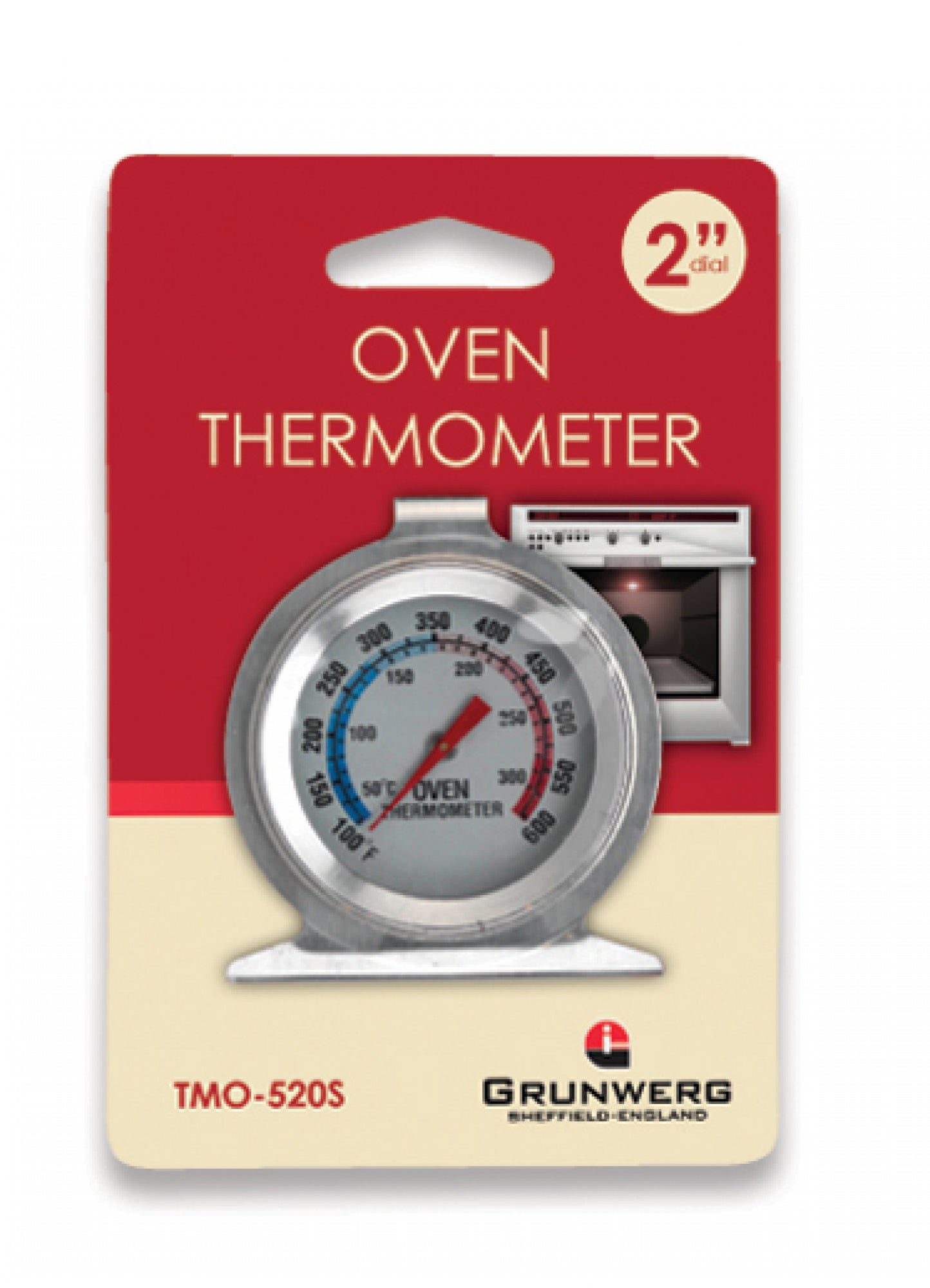 Grunwerg Oven Thermometer Stainless Steel