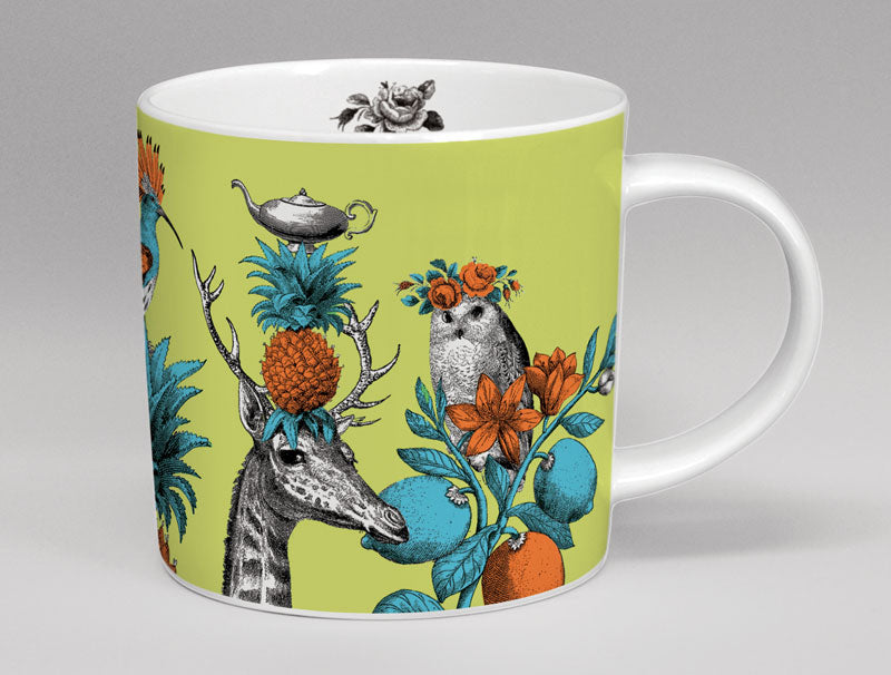 Repeat Repeat New Menagerie Giraffe Bone China Mug Green