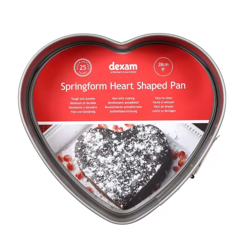 Dexam 9"/23cm Non-Stick Heart Shaped Springform Cake Pan