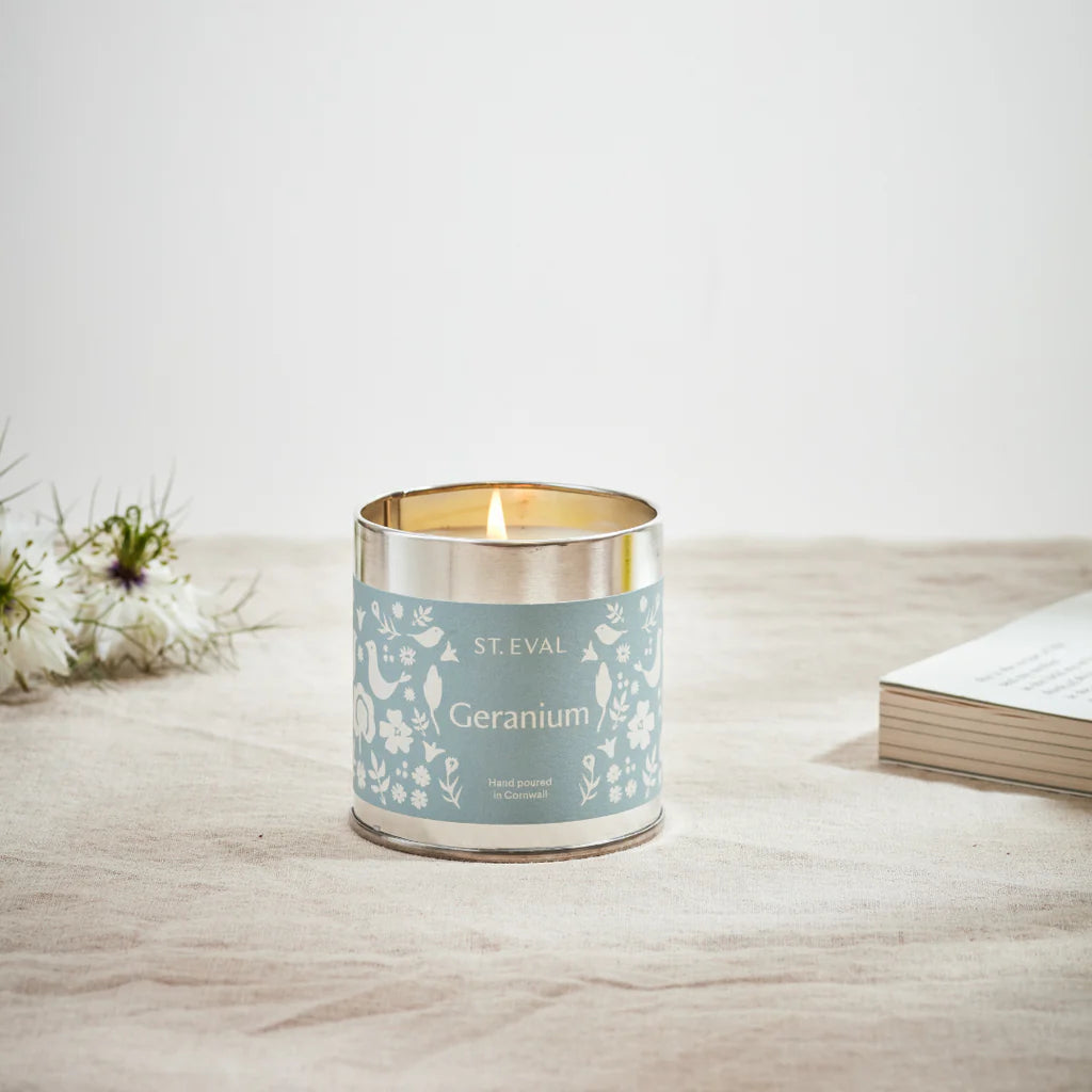 St Eval Candle Co Geranium, Summer Folk Scented Tin Candle