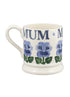 Emma Bridgewater Summer Flowers Blue Pansies 1/2 Pint Mug