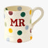 Emma Bridgewater Polka Dot 'Mr & Mrs' Set of 2 1/2 Pint Mugs Boxed