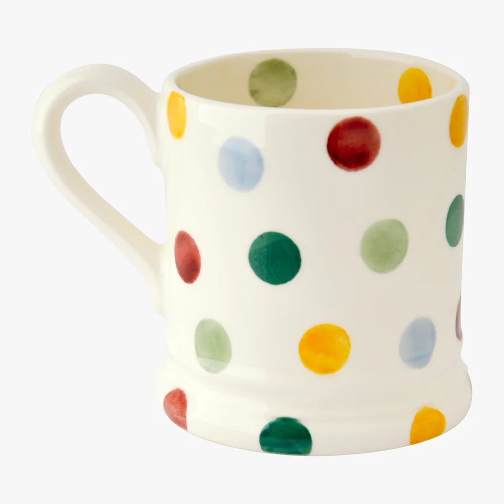 Emma Bridgewater Polka Dot 'Mr & Mrs' Set of 2 1/2 Pint Mugs Boxed
