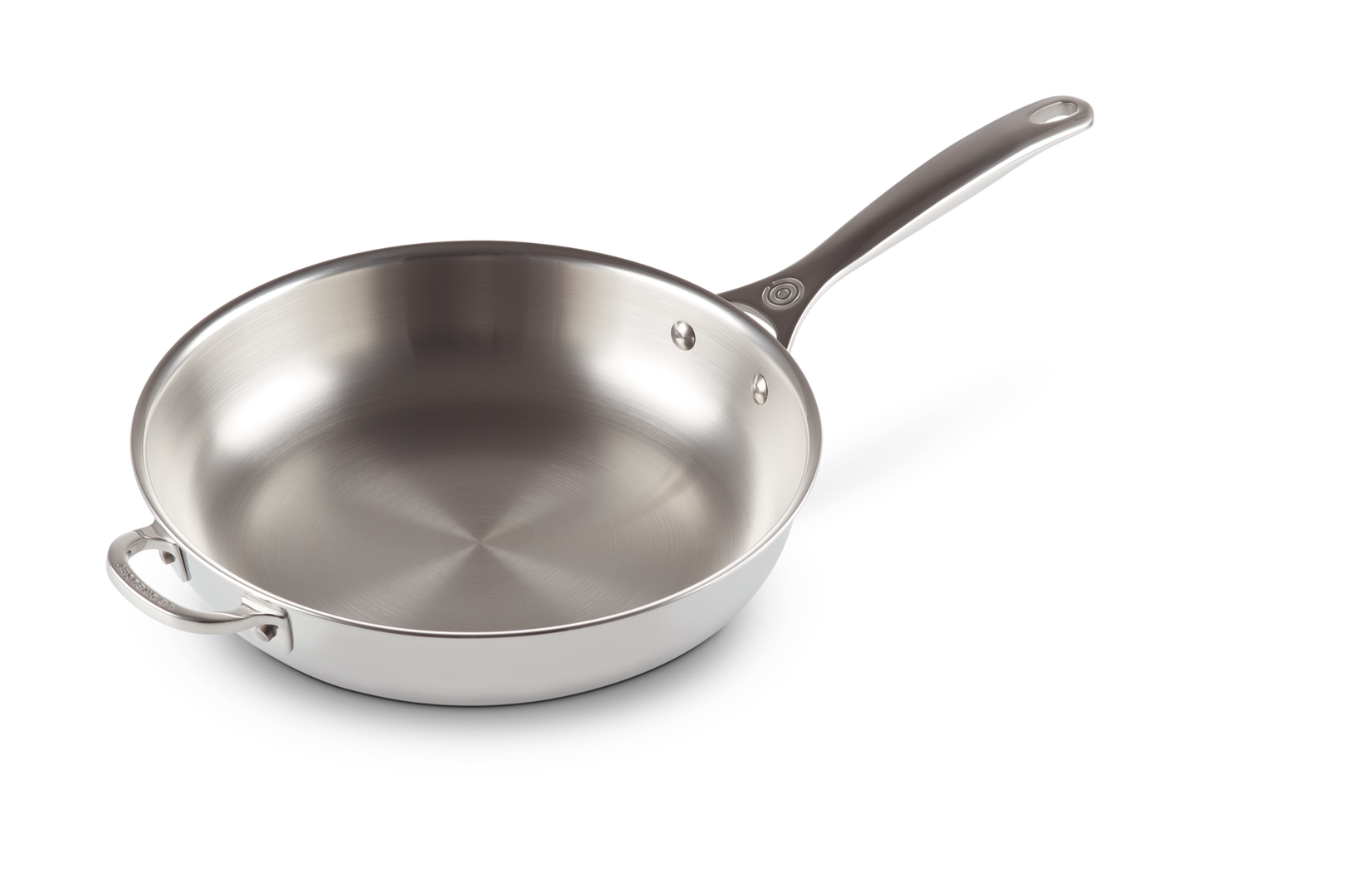 Le Creuset Signature Stainless Steel Uncoated Frying Pan with Helper Handle