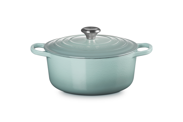 Le Creuset Signature Collection Cast Iron Round Casserole, New Sea Salt