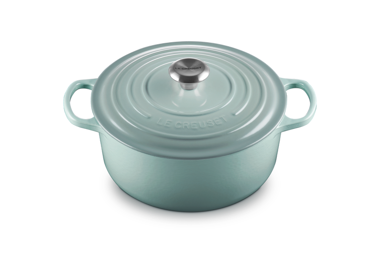 Le Creuset Signature Collection Cast Iron Round Casserole, New Sea Salt