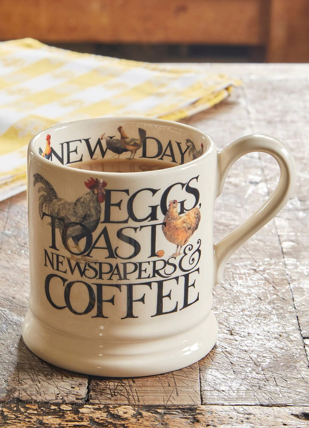 Emma Bridgewater Rise & Shine Eggs & Toast 1/2 Pint Mug