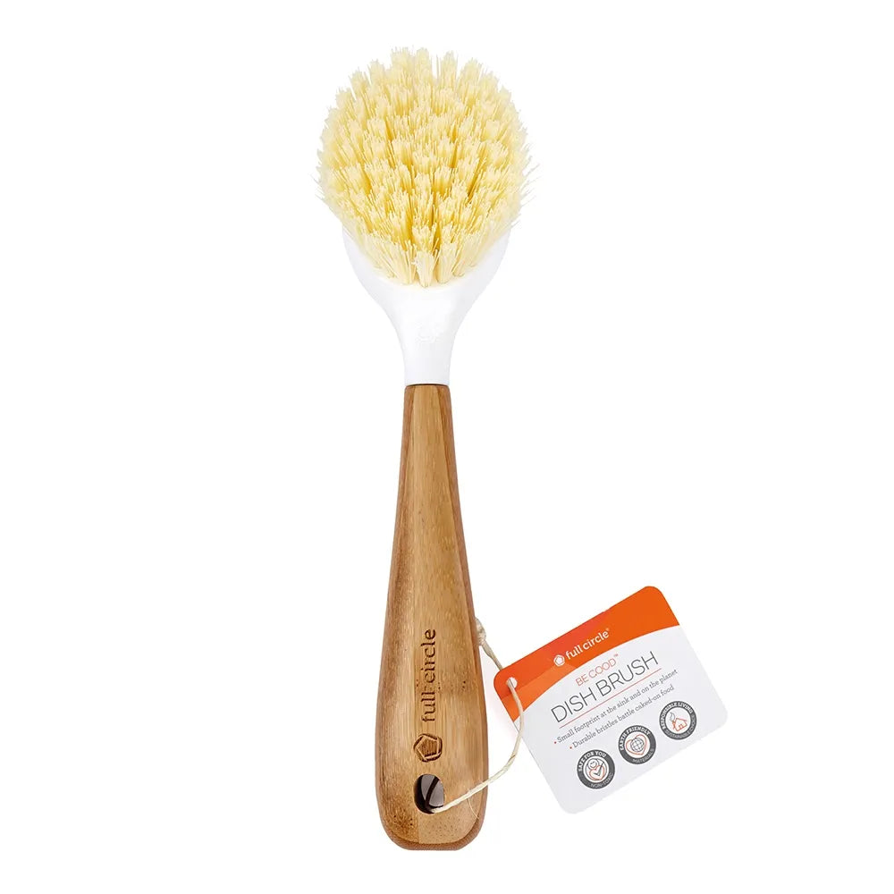 Full Circle Be Good Dish Brush, White