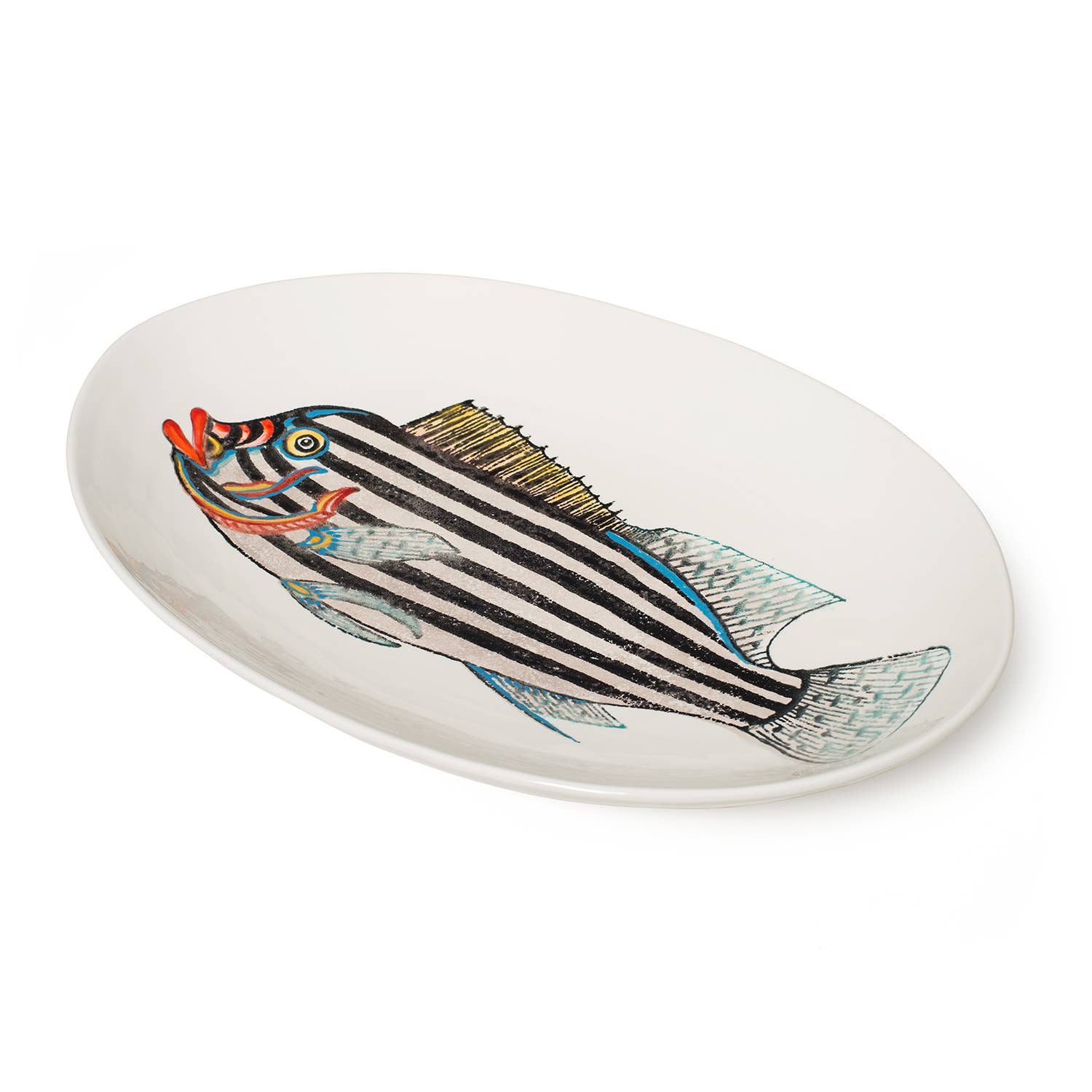 Blisshome Fantastical Fish Large Oval Serving Bowl